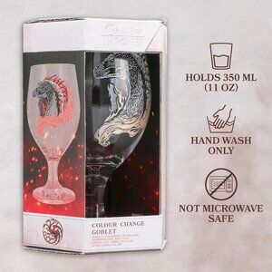 NEW Paladone House Of The Dragon Color Change Glass Goblet (350ml)